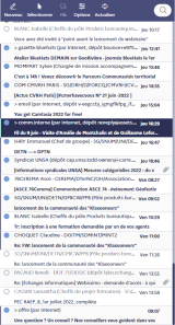 Choix du message à lire