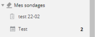 une liste Mes sondages