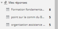 une liste Mes réponses